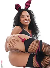 Incoming Bunny with Romy Indy on HQ Stripper .com