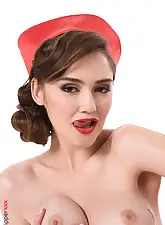 Hot Fifties Pin-up with Sonya Blaze on HQ Stripper .com