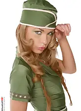 Hot stewardess with Sandra H on HQ Stripper .com