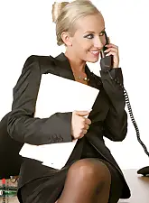 Young secretary with Lucynova on HQ Stripper .com