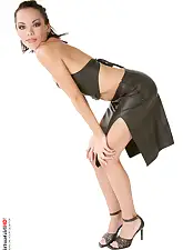 Hot leather with Dorothy Bank on HQ Stripper .com