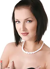 Bashful girl with Catie on HQ Stripper .com