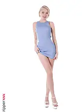 Knitted Blue with Ashby Winter on HQ Stripper .com