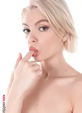 Knitted Blue with Ashby Winter on HQ Stripper .com