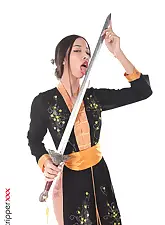 Show Me Your Sword with Lia Lin on HQ Stripper .com
